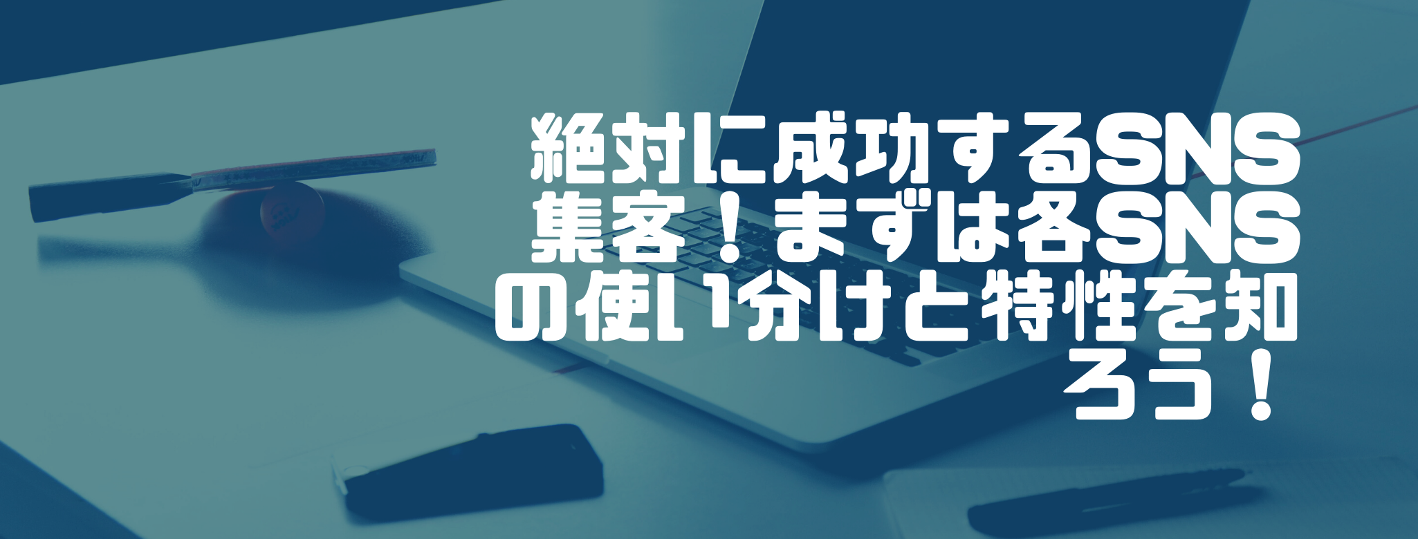 絶対に成功するSNS集客！まずは各SNSの使い分けと特性を知ろう！